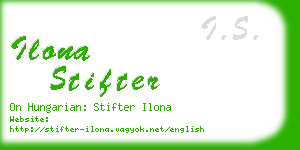 ilona stifter business card